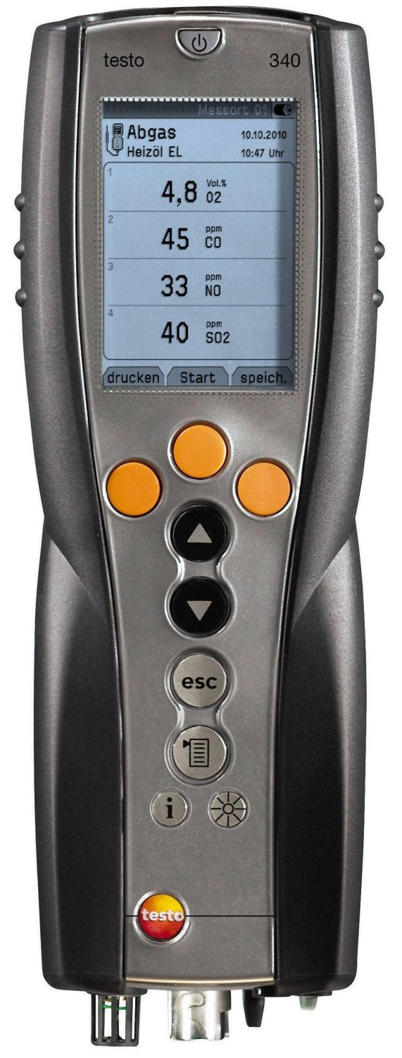 testo 340 flue gas analyzer for industry Metal and steel