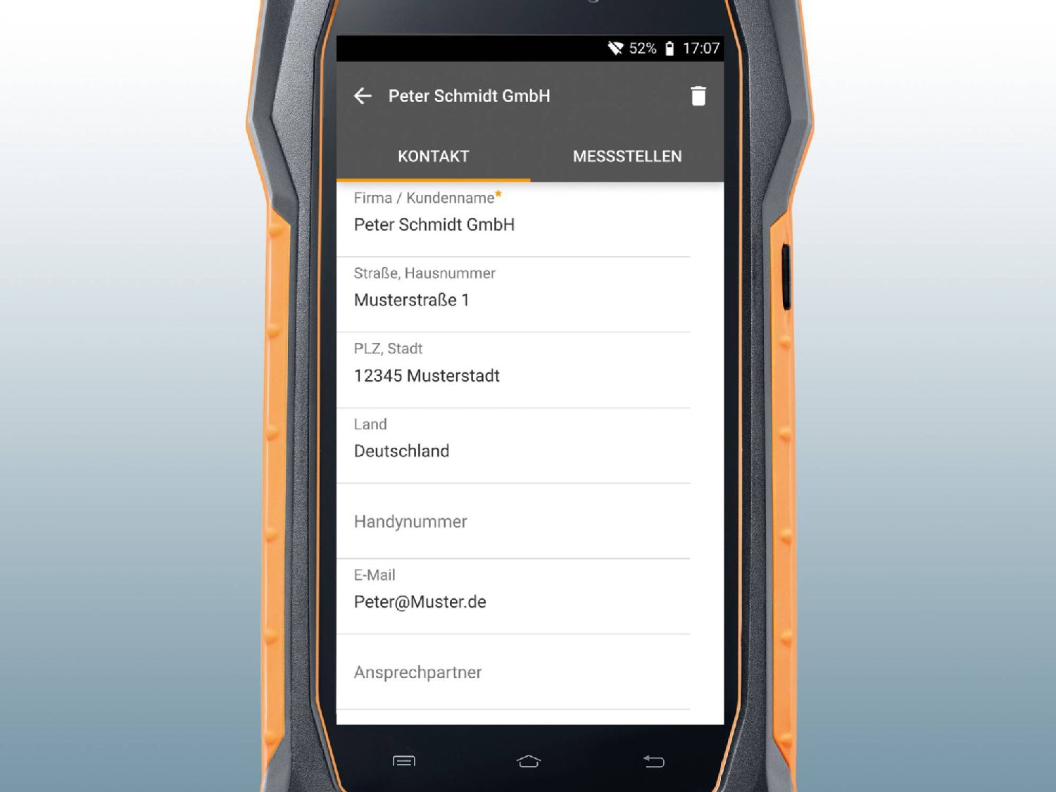 Mobile Kundendatei