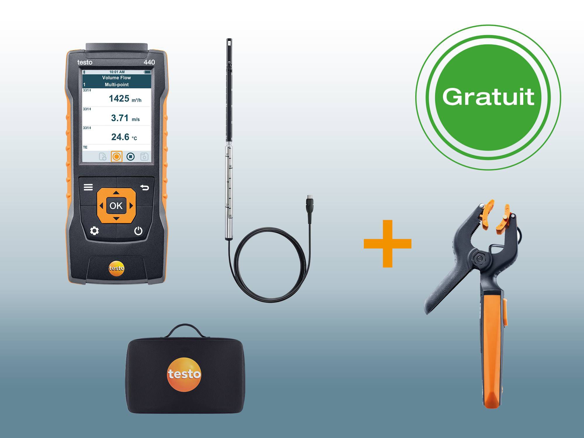 Kit testo 440 à hélice de 16 mm