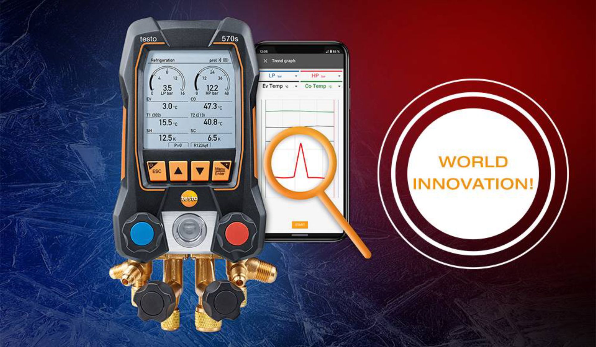 Our new digital manifold testo 570s detects anomalies with limitless power