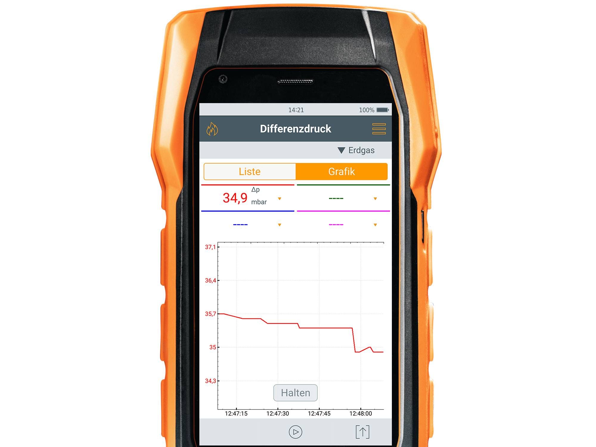 Messung Differenzdruck Testo