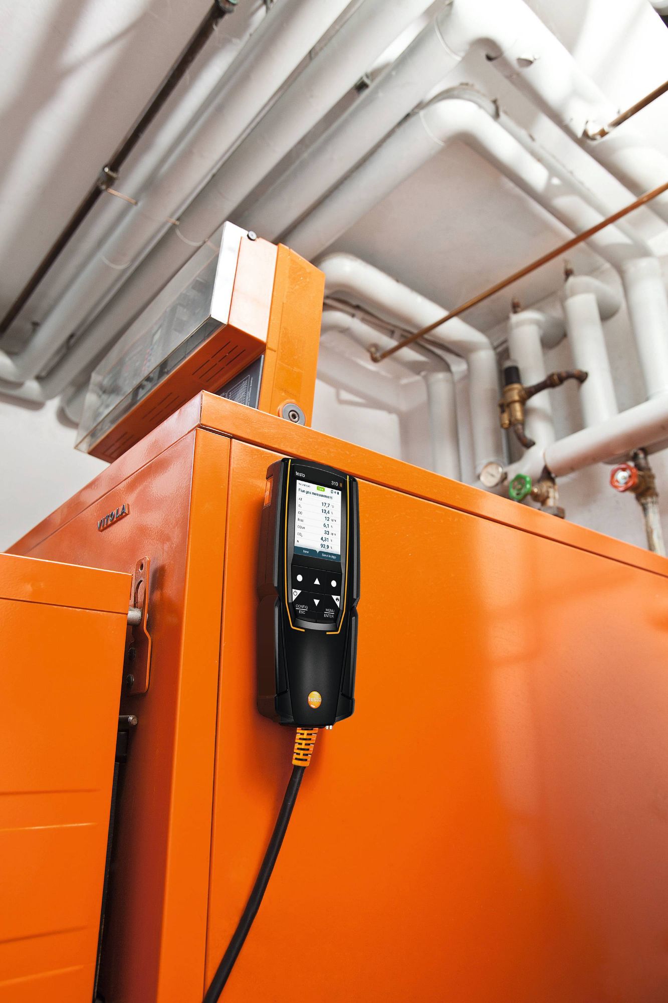 testo 310 II flue gas analyzer with printer Flue gas analyser