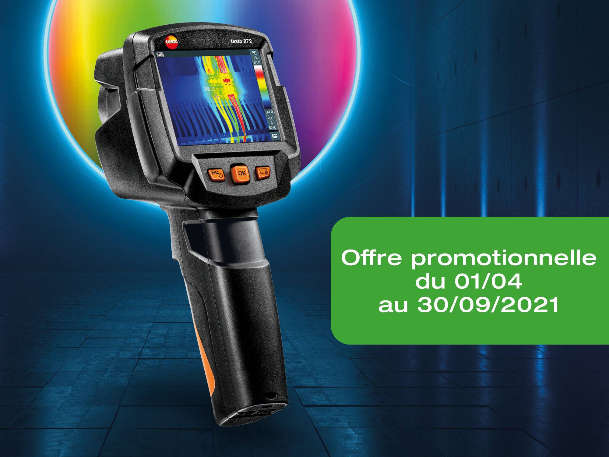 testo 872 : La thermographie intelligente, avec une qualité d'image maximale.