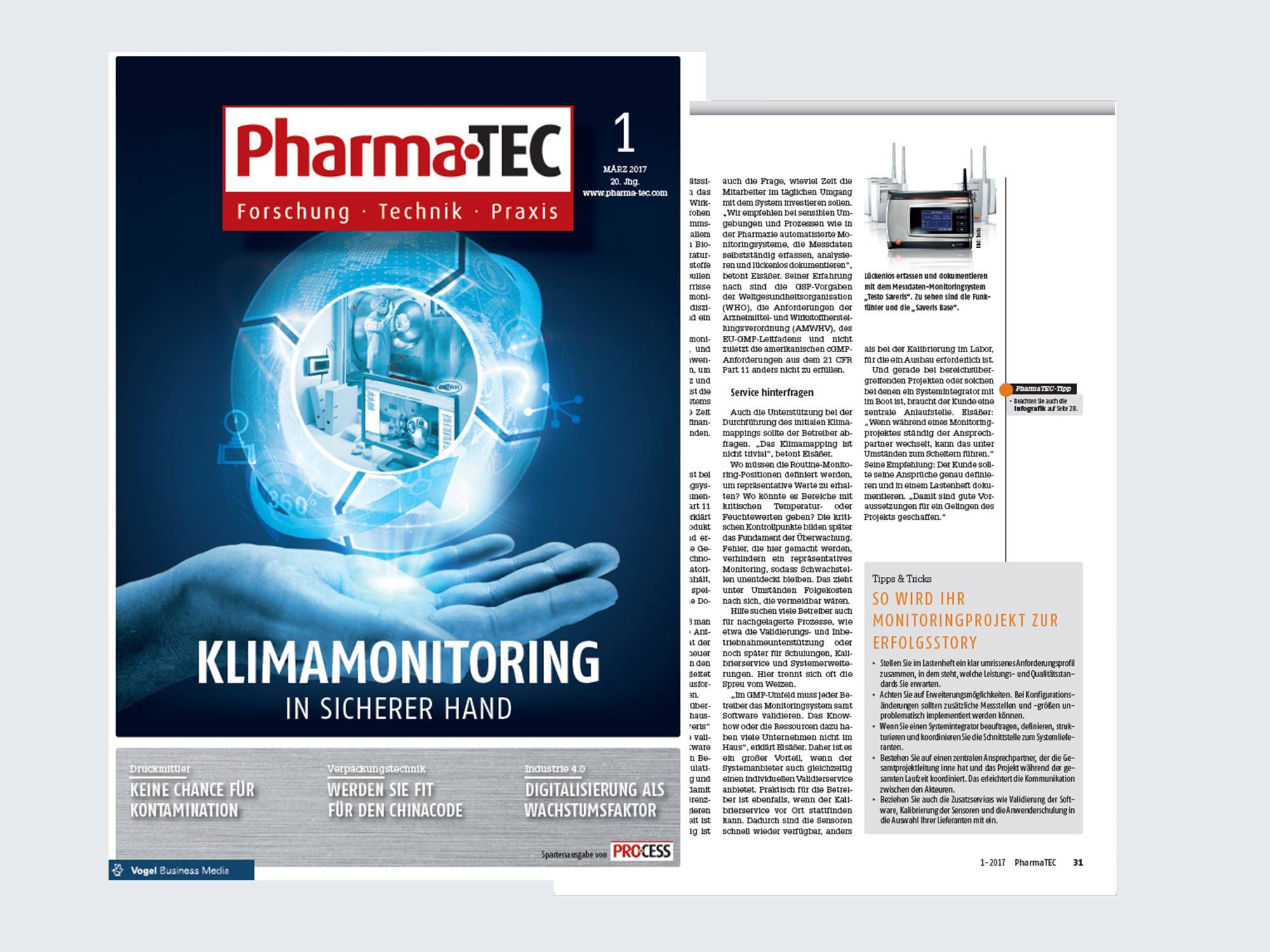 Fachbeitrag: Klimamonitorting in sicherer Hand.