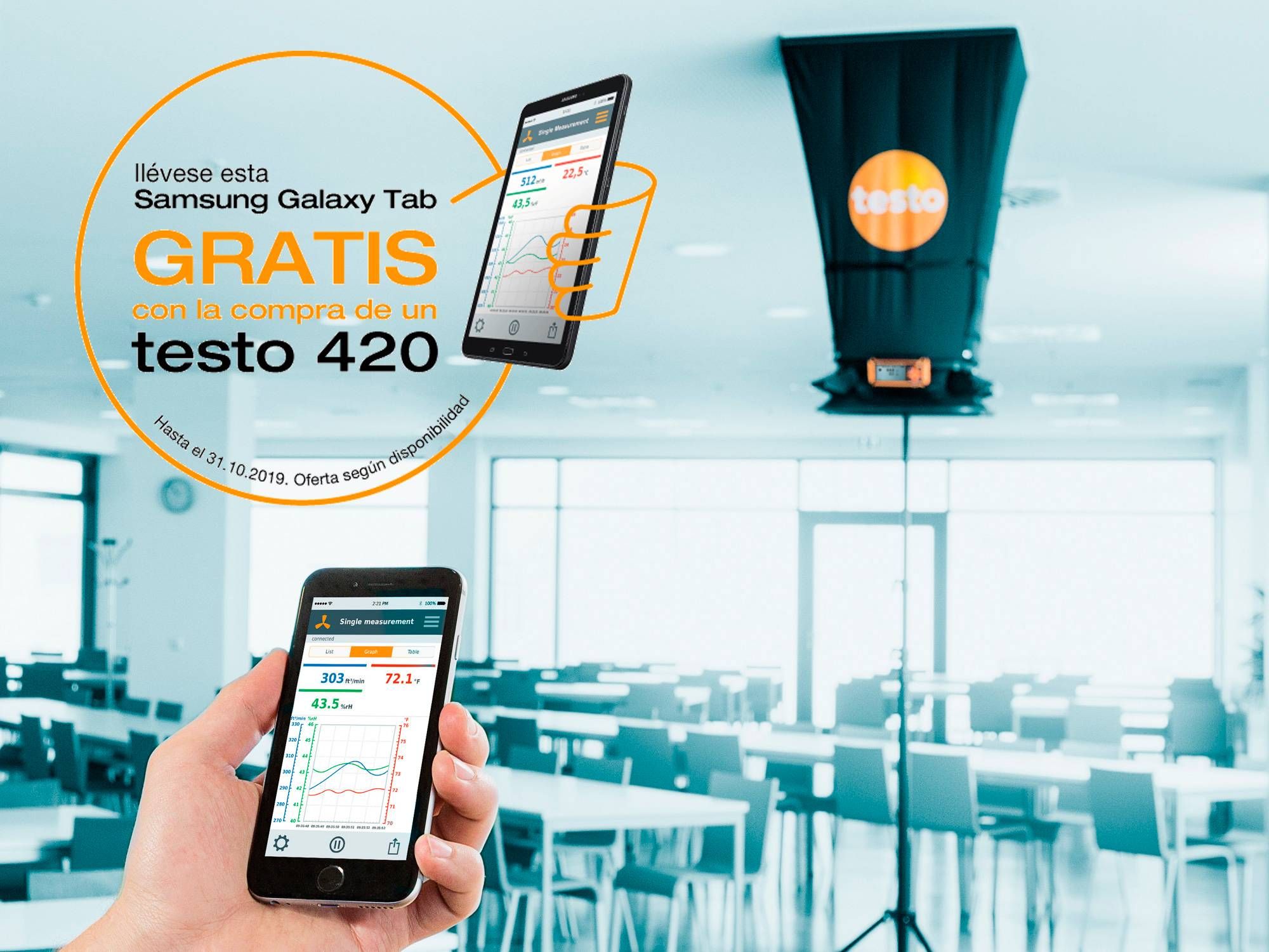 Balómetro Testo 420 con tablet de regalo
