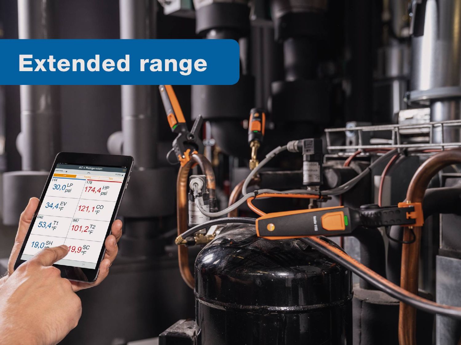 New generation smartphone measuring instrument testo 549i with extended Bluetooth range