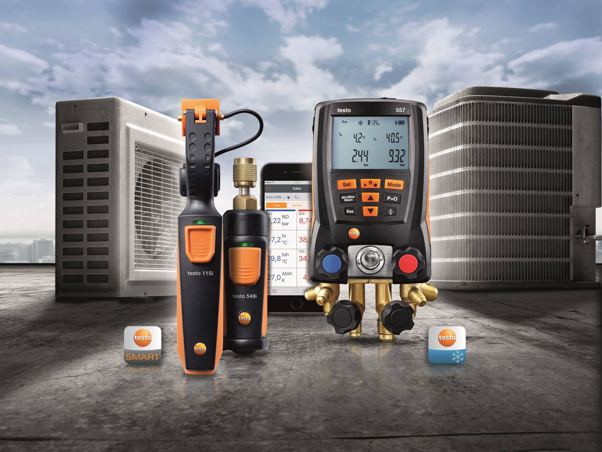 testo Smart Probes okosérzékelők és digitális szervizcsaptelepek
