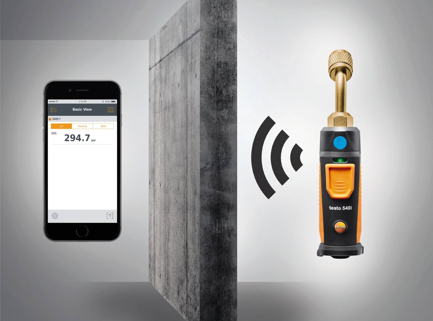 Testo 549i High pressure Gauge Operated Via Smartphone Absolute 